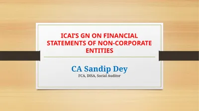 ICAI’S GN ON FINANCIAL STATEMENTS OF NON-CORPORATE