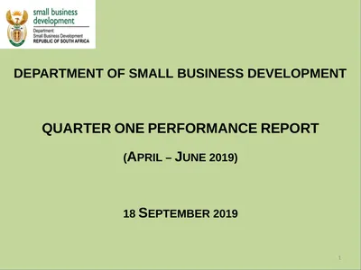 Department of Small Business Development QUARTER