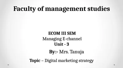 Faculty of management studies ECOM III SEM