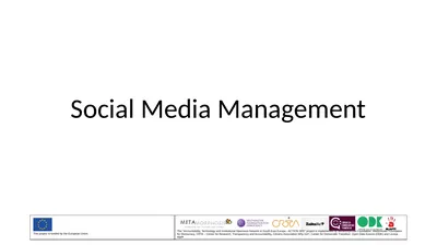 Social Media Management About me Social Media