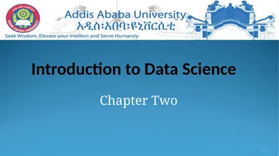 Introduction to Data Science Chapter Two 1 2 2.1