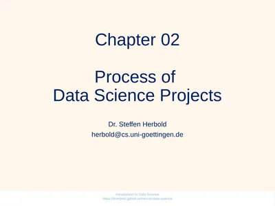 Chapter 02 Process of Data Science Projects Dr.