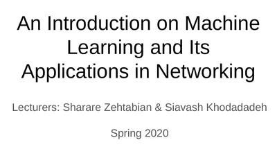 An Introduction on Machine Learning and Its