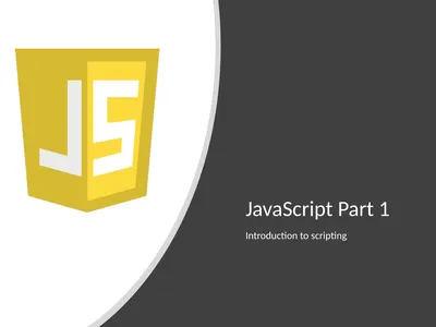 JavaScript Part 1 Introduction to scripting