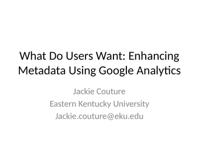What Do Users Want: Enhancing Metadata Using