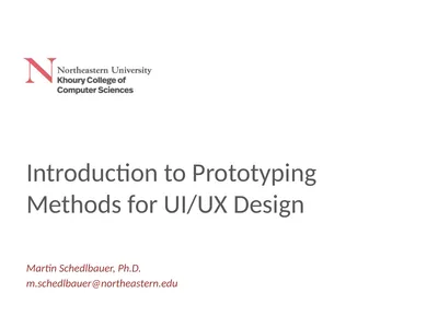 Introduction to Prototyping Methods for UI/UX
