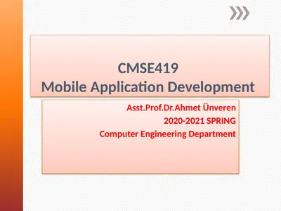 CMSE419 Mobile Application Development