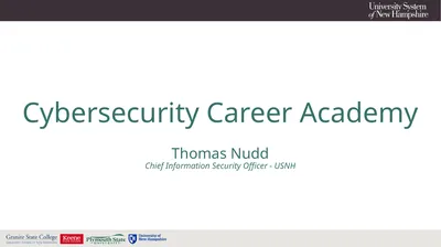 Cybersecurity Career Academy Thomas Nudd Chief