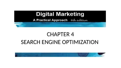 CHAPTER 4 SEARCH ENGINE OPTIMIZATION 4.1