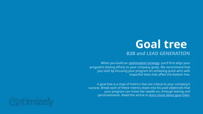 Goal tree B2B and LEAD GENERATION When you build