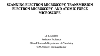 SCANNING ELECTRON MICROSCOPY, TRANSMISSION