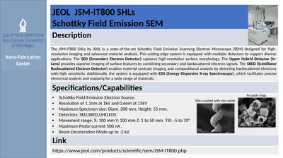 JEOL JSM-IT800 SHLs Schottky Field Emission SEM