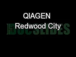 QIAGEN Redwood City
