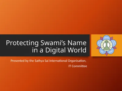Protecting Swami’s Name in a Digital World