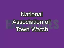  National Association of Town Watch