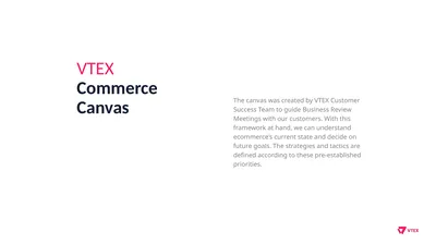 VTEX Commerce Canvas The canvas was created by