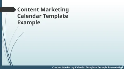 Content Marketing Calendar Template Example
