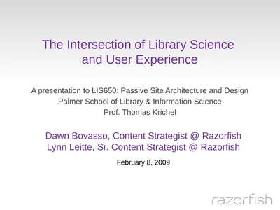 The Intersection of Library Science and User