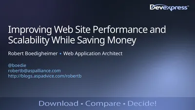 Improving Web Site Performance and Scalability
