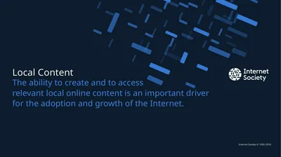 The ability to create and to access relevant local