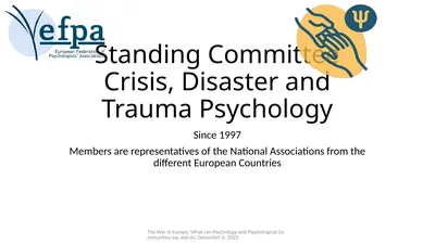 Standing Committee Crisis, Disaster and Trauma