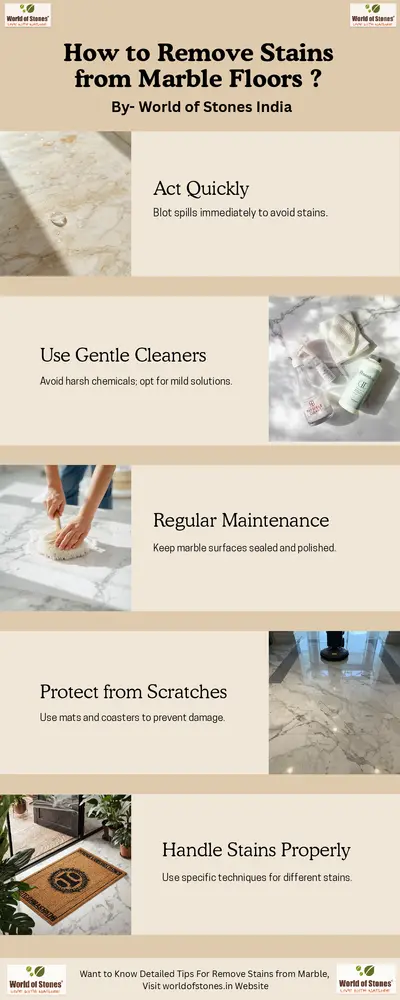 How to Remove Stains from Marble Floors (Turmeric, Oil & Wine Stains) – Easy Home Guide