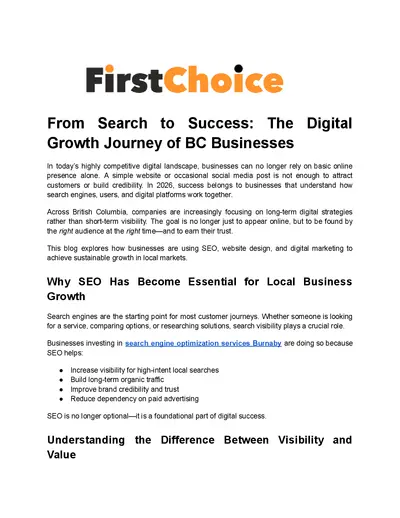 From Search to Success: The Digital Growth Journey of BC Businesses