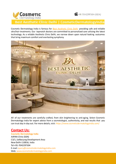 Best Aesthetic Clinic Delhi