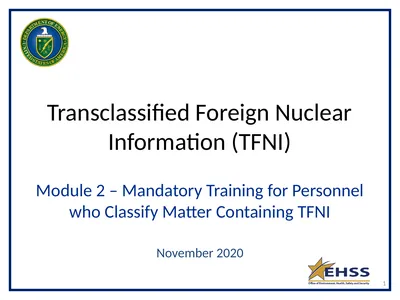 1 Transclassified Foreign Nuclear Information