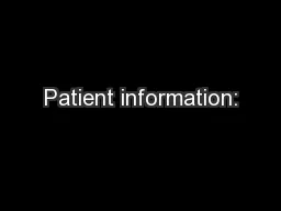 Patient information: