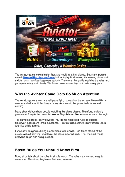 Aviator Game Guide Rules, How to Play, and Winning Essentials