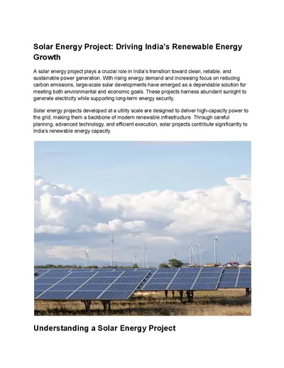 Solar Energy Project