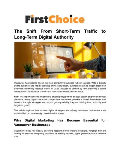 The Shift From Short-Term Traffic to Long-Term Digital Authority