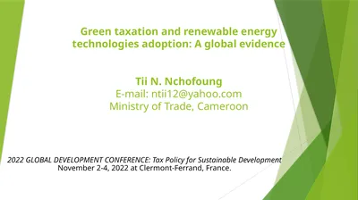 Green taxation and renewable energy technologies