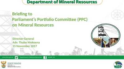 Briefing to Parliament’s Portfolio Committee (PPC)