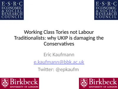 Working Class Tories not Labour Traditionalists:
