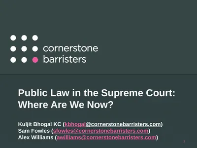 Public Law in the Supreme Court: Where Are We Now?
