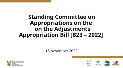 Standing Committee on Appropriations on the on the