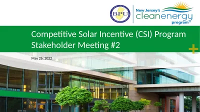 Competitive Solar Incentive (CSI) Program