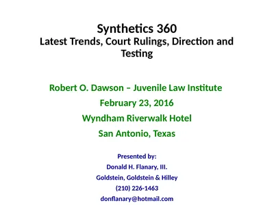 Synthetics 360 Latest Trends, Court Rulings,