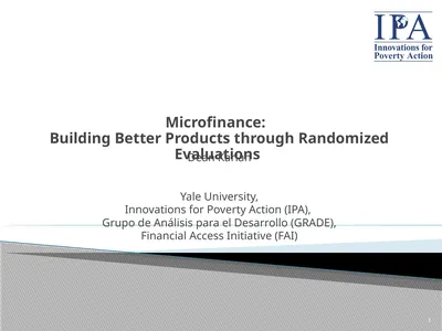 Microfinance: Building Better Products through