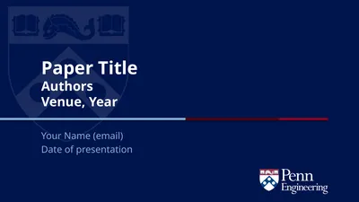 Paper Title Authors Venue, Year Your Name (email)