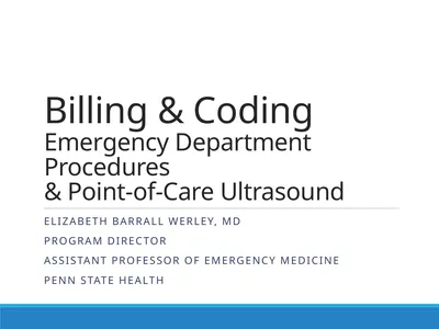 Billing & Coding Emergency Department Procedures &