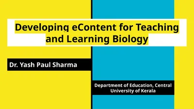 Developing eContent for Teaching and Learning