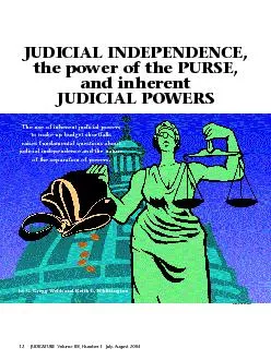 JUDICATUREVolume 88, Number 1  July-August 2004JUDICIAL INDEPENDENCE,