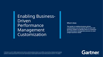 Enabling Business-Driven Performance Management