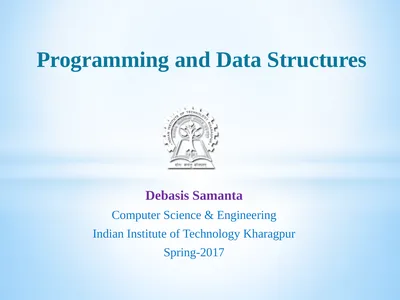 Debasis Samanta Computer Science & Engineering