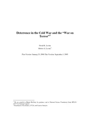 Deterrence in the Cold War and the 