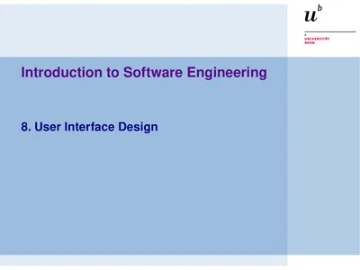 Introduction to Software Engineering 8. User