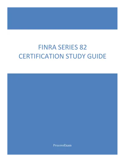 FINRA Series 82 Certification Study Guide